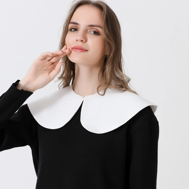 

Women False Collar White Shawl for Collarless Hoodie Sweater Clothes Accessory