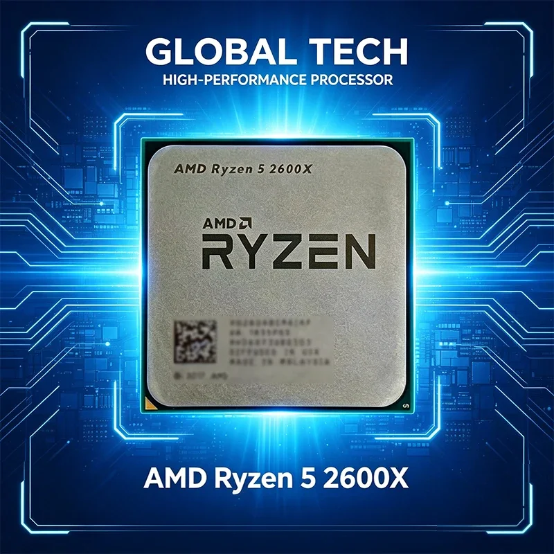 AMD 게이밍 데스크탑 CPU Ryzen 5 R5 2600X 6코어 12스레드 3.6GHz 95W LGA AM4 언케이스드 프로세서