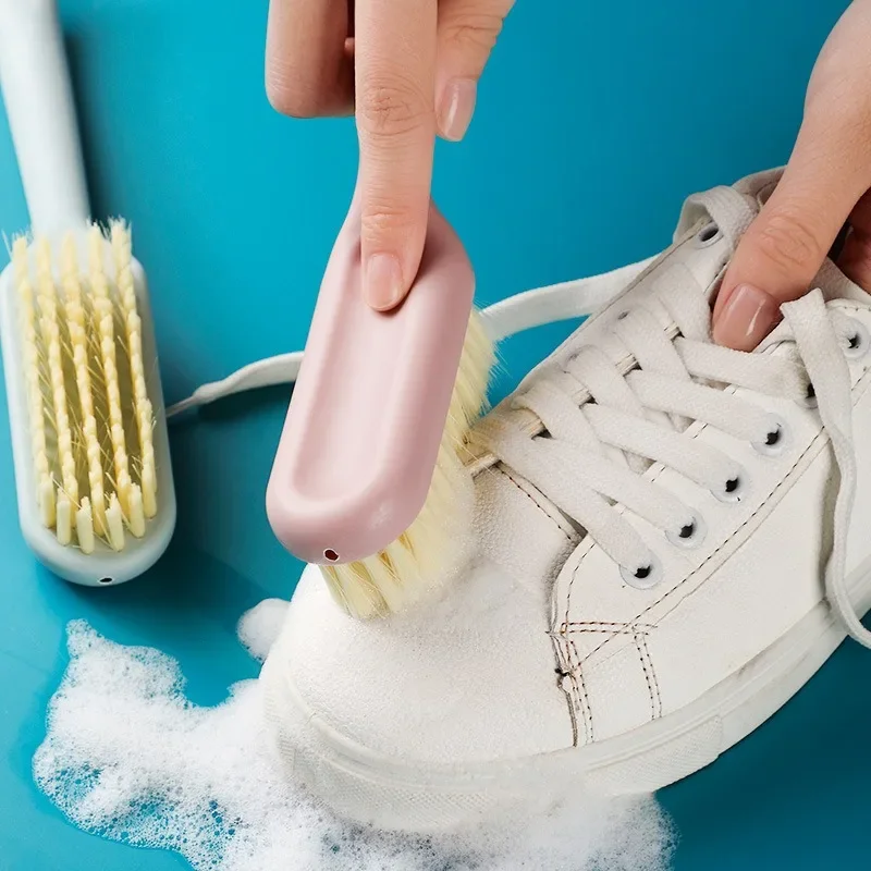 Household Long-handled Shoe Brush Hangable Plastic Shoe Brush Multifunctional Cleaning Brush Soft Bristle Brush 4