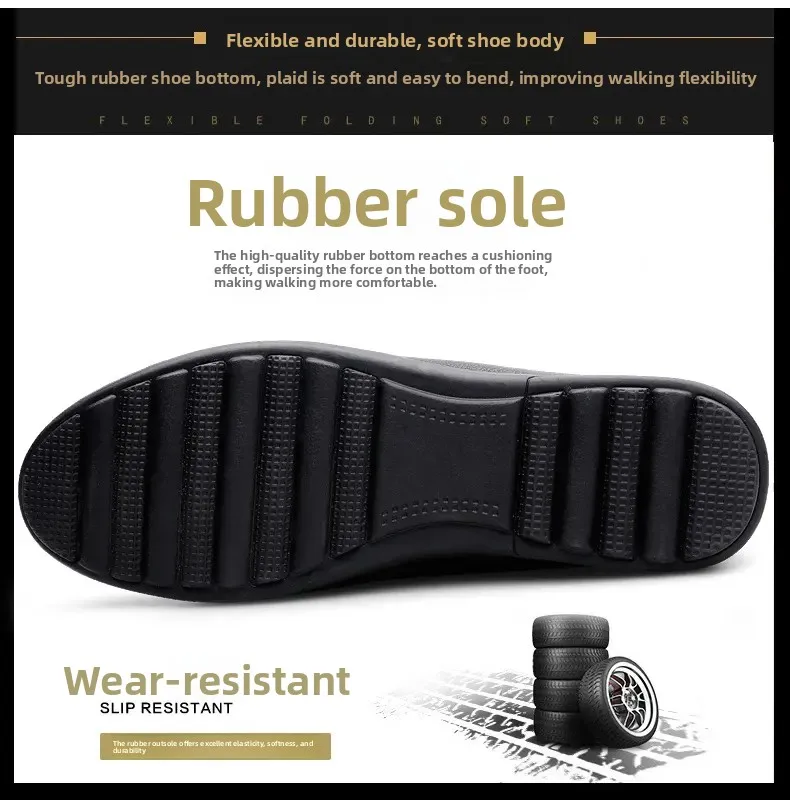 Alltagstaugliche Business-Schuhe, Modische Klassiker, Bequeme Slip-On Doudou Schuhe, Hochwertige Casual Business Loafer – Detail 4