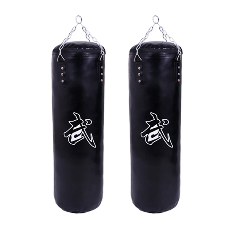 Height 60 to 120cm Sanda Boxing Training PU Leather Empty Sandbags,Fitness Sand Bag Punching Bag,PU Leather More Comfortable