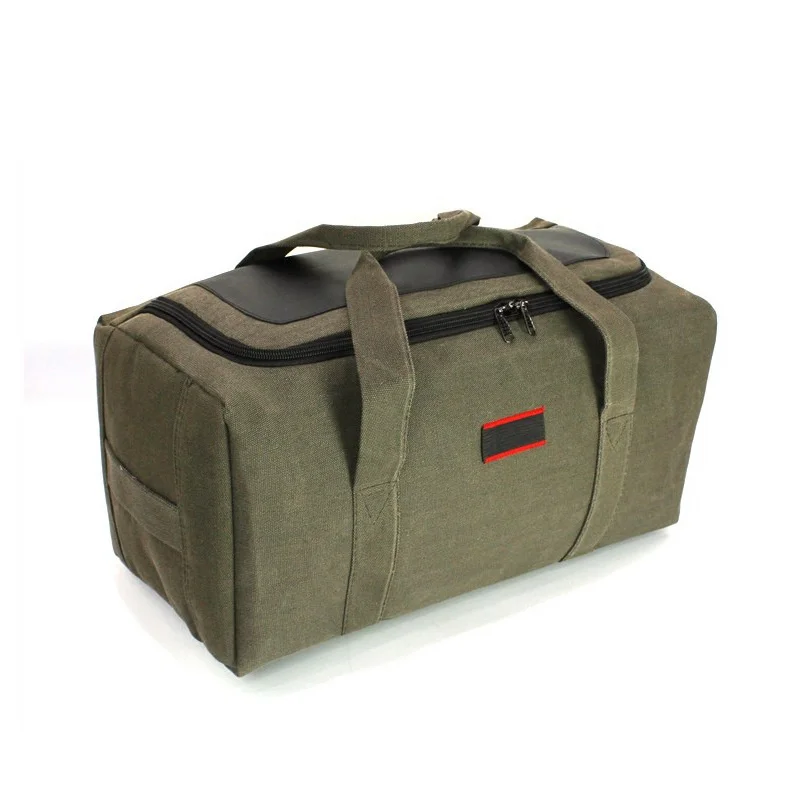 Outdoor 120L High Capacity Wear Resistance Canvas Hand Luggage Bag Men Women Self-Driving Trekking Camping Moving Travel Package