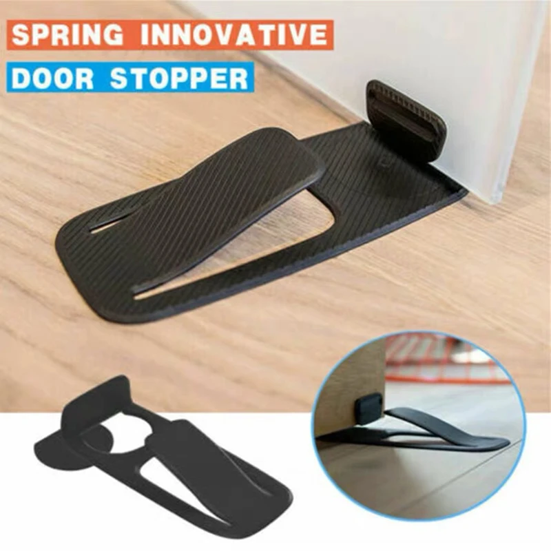 Spring Innovative Door Stopper Holds Open Wedge Holder Multi-function Safety Protector door stopper