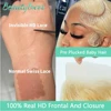 Real HD Lace Blonde 613 13x4 Human Hair Lace Frontal 13x6 HD Lace Frontal 4x4 5x5 HD Lace Closure Baby Hair Brazilian Remy Hair 3