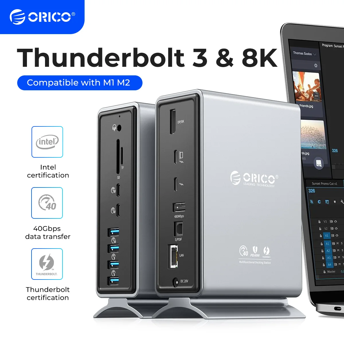ORICO ドッキングステーション 15-in-1 USBハブ（Amazon.co.jp: ORICO 