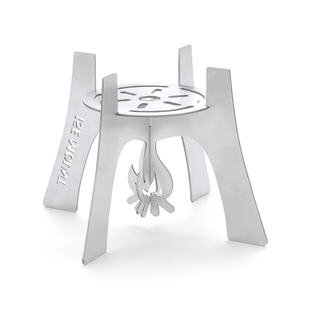 Stainless Steel Stove Stand Support Cross Stove Stand Rack Creative Cookware Accessory for Picnic Backpacking for Mountaineering