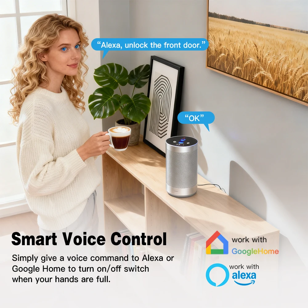 TTLOCK 3D Face Smart Door Lock Camera capture with Intelligent Fingerprint Password Biometric Electronic Key Unlock - Image 3