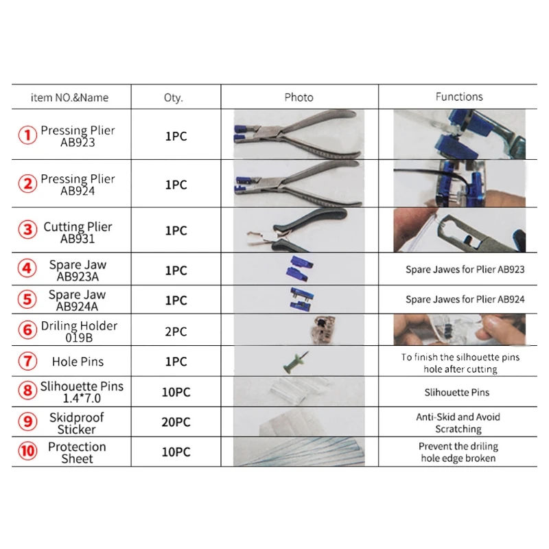 

Professional Eyeglasses Plier Set Rimless Disassembly Glasses Frame Optical Tool Eyeglasses Frames Plier Repair K3KF