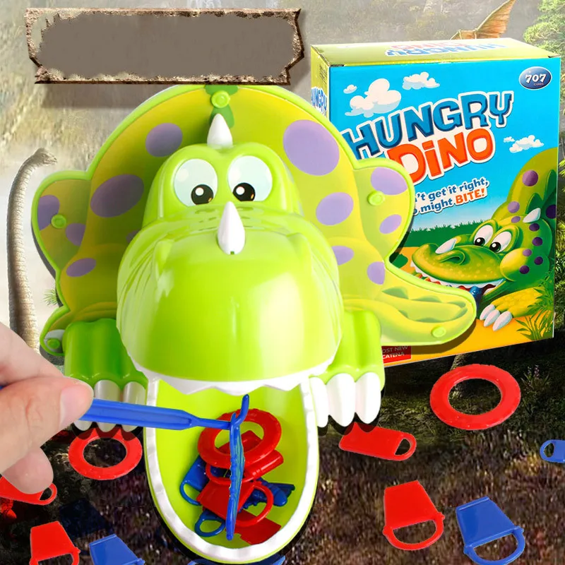 Creative Hungry Dino Mouth Dentist Bite Board Game Funny Parent-child Interactive Toy Children Educational Toy 5