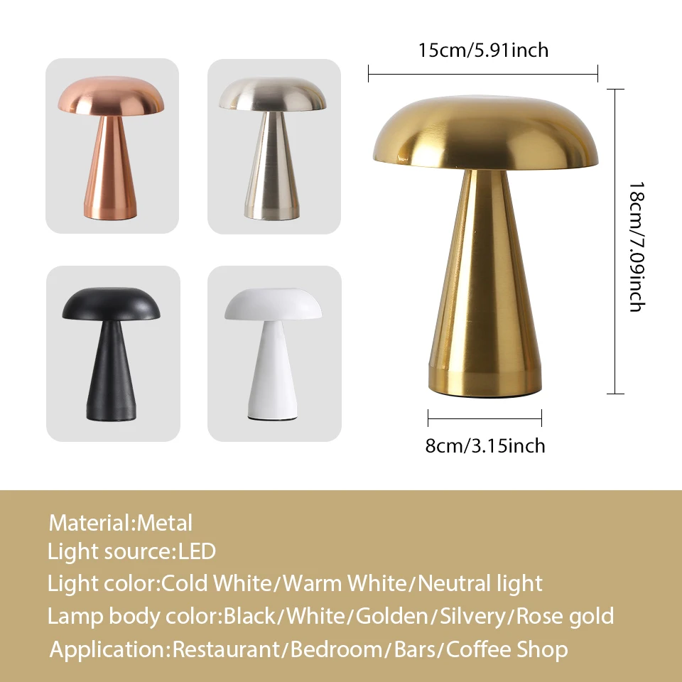 Simple LED Desk Lamp USB Charging Table Lamp Three Colors Touch Switch Bar Bedroom Lamps Home Decoration Reading Night Light