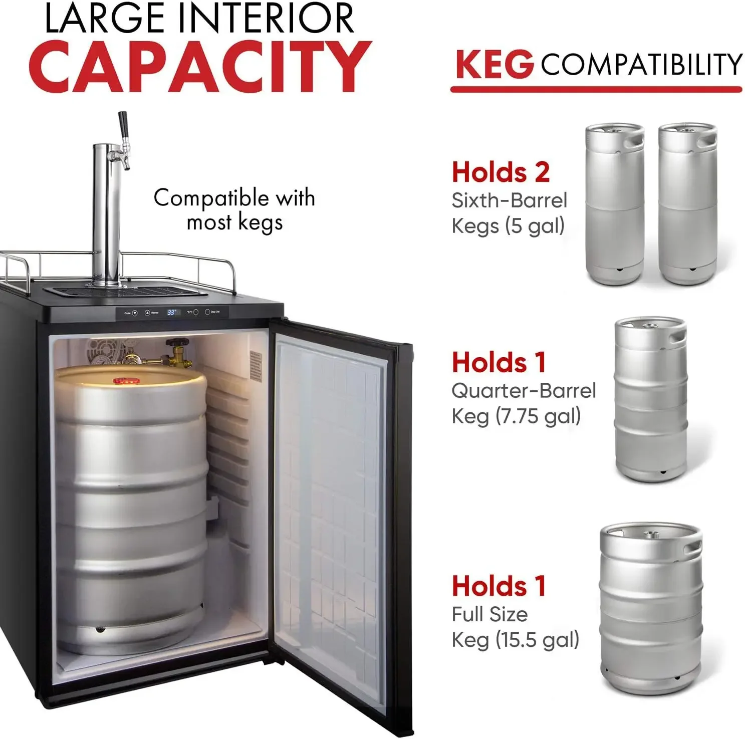 K309SS-1 Keg Dispenser, Stainless Steel Dispense kit includes empty 5 lb. aluminum co2 tank, USA