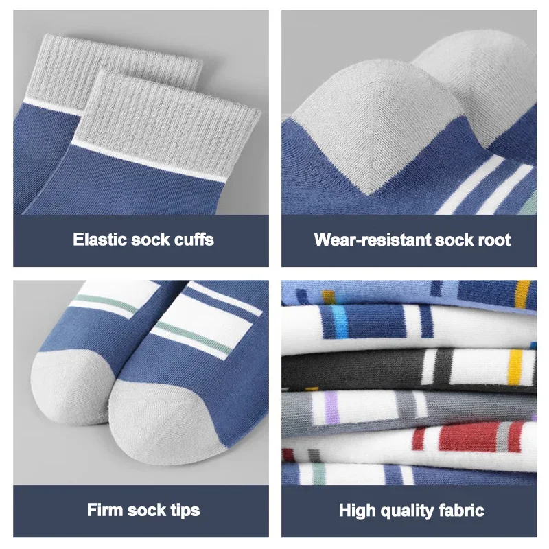 Cotton mid calf socks Womens ankle socks Womens socks Womens mid calf socks Cotton Short Socks for Male Women's Low-Cut Crew Ankle Sports Mesh Breathable Summer Casual Soft 10Pairs