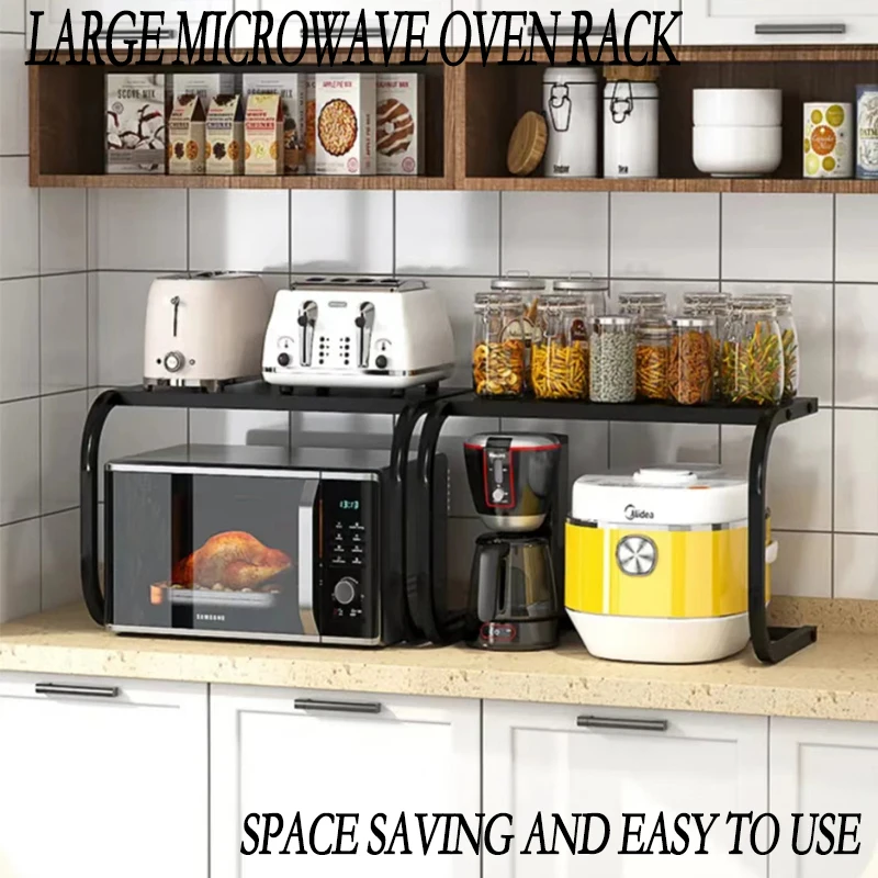 

Kitchen Storage Rack Microwave Oven Storage Shelf Multi-layer Storage Holder Tabletop Seasoning Rack Multifunctional Organizer