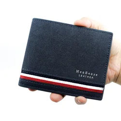 Short Men Wallets Zipper Coin Pocket Slim Card Holders Luxury Male Purses High Quality PU Leather Men's Wallet Money Clips