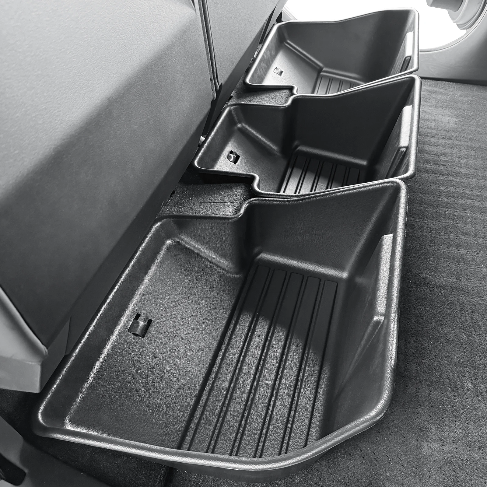 for Tesla Cybertruck 2024-2025 Under Seat Storage Box Car Interior Accessories Rear Seat Lower Box Case Organizer 3Pcs
