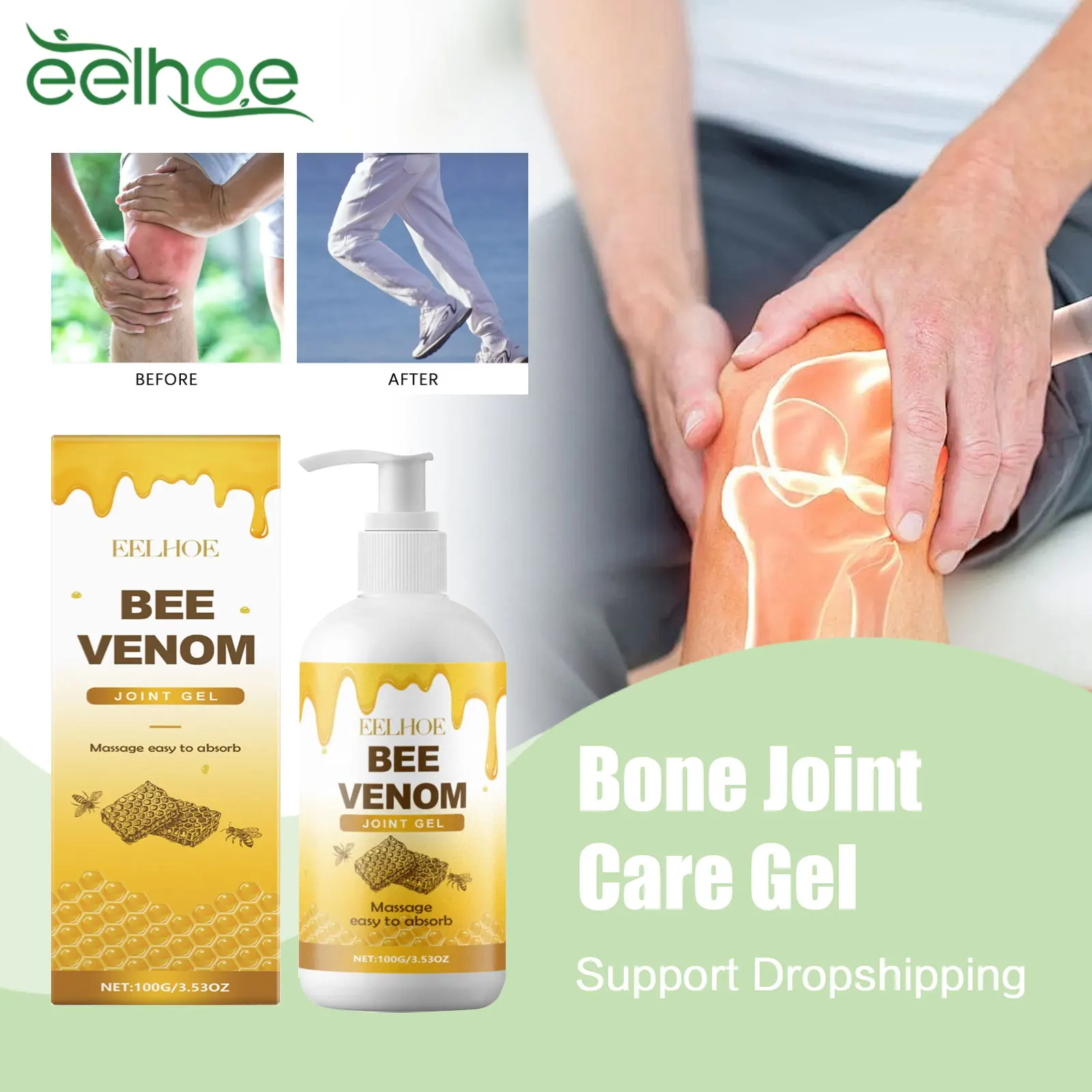 Bee Venom Anti Arthritis Gel Rheumatoid Neck Shoulder Back Pain Relief Tenosynovitis Care Muscle Strain Massage Joints Analgesic