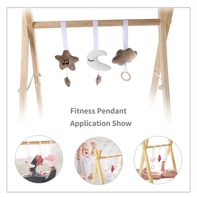 Baby Star Moon Pendant Stuffed Toys Babies Newborn Interactive Accessories Crib Hanging Decoration Baby Soft Toys 0 12 Months 3