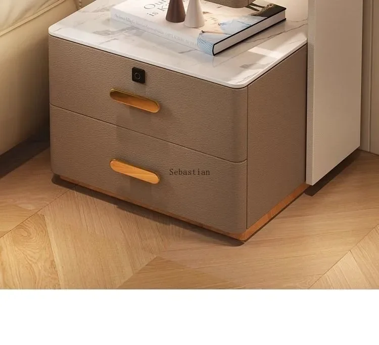 Description Picture 3 of itemSmart Home Bedside Table, Wireless Charging Password Lock, Three-layer Bedroom Storage, Solid Wood Storage, Bedside Cabinet