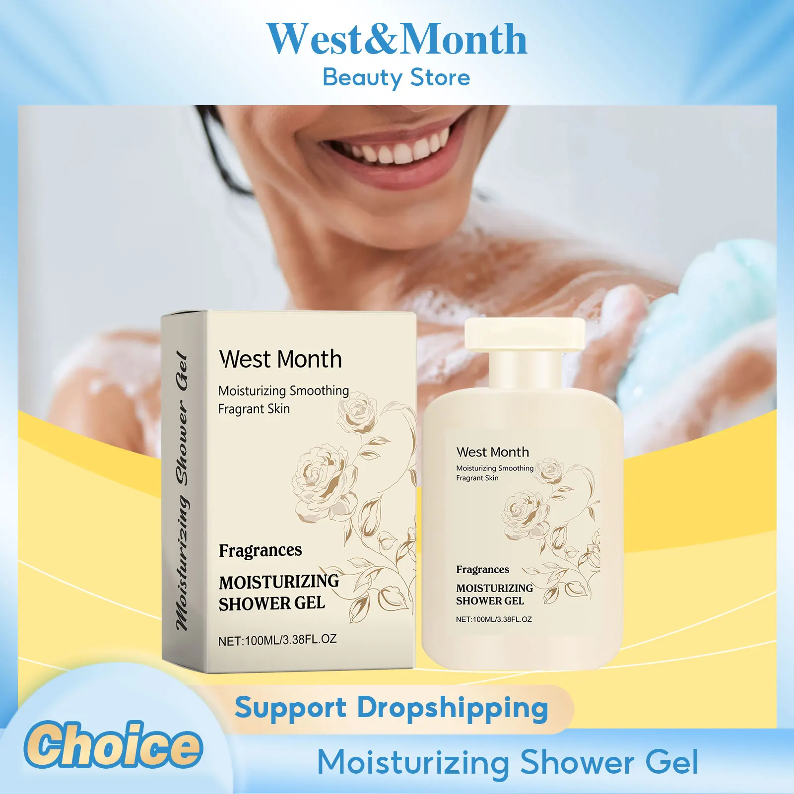 Shower Gel Moisturizing Long Lasting Fragrance Dense Foam Cleansing Dirt Softening Nourishing Anti Dry Tightness Silky Body Wash