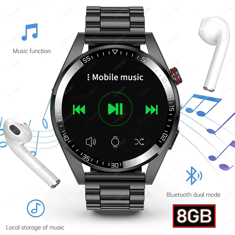 2022 VWAR AMOLED Smart Watch Men always on Display GT3 Pro Watch 3 Bluetooth Call 8G