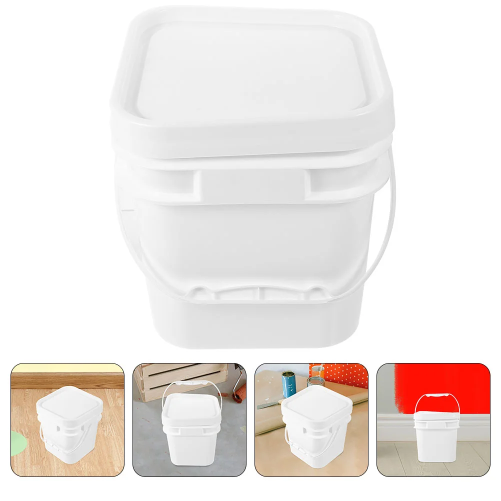 

Plastic Bucket With Handle Lid Reusable Paint Bucket Oil Paint Pail Bucket Painters Kettle Empty Paint Can Bucket With Lid
