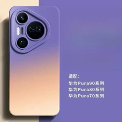 Luxury Gradient Contrast Case - Premium TPU Back Cover for Huawei Mate 60 Pro+ (PURPLE)
