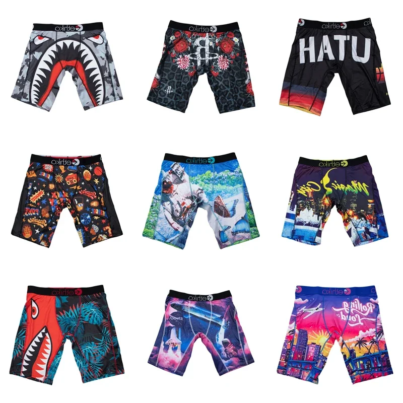 Men Underwear Boxer Print Cueca Men's Panties Underpants Male Boxershorts Plus Size XXXL Breathable Boxers Briefs men underwear