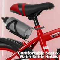 Bouilloire de vélo pour enfants rouge cinabre modèle 14 pouces 16 pouces 18 pouces vélo à pédales pour garçons et filles âgés de 3 à 9 ans 3