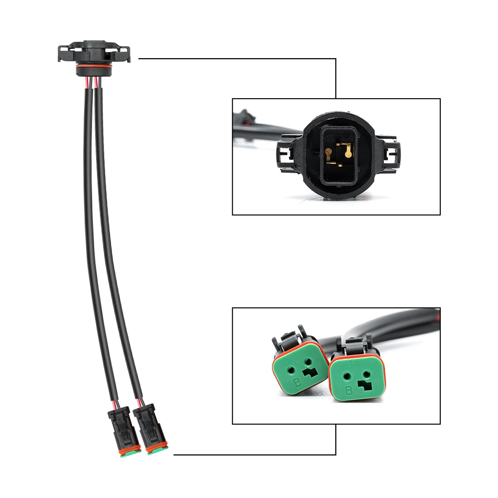 2pcsCar Fog Lamp Connector Wiring Harness Kit wire harness splitter For