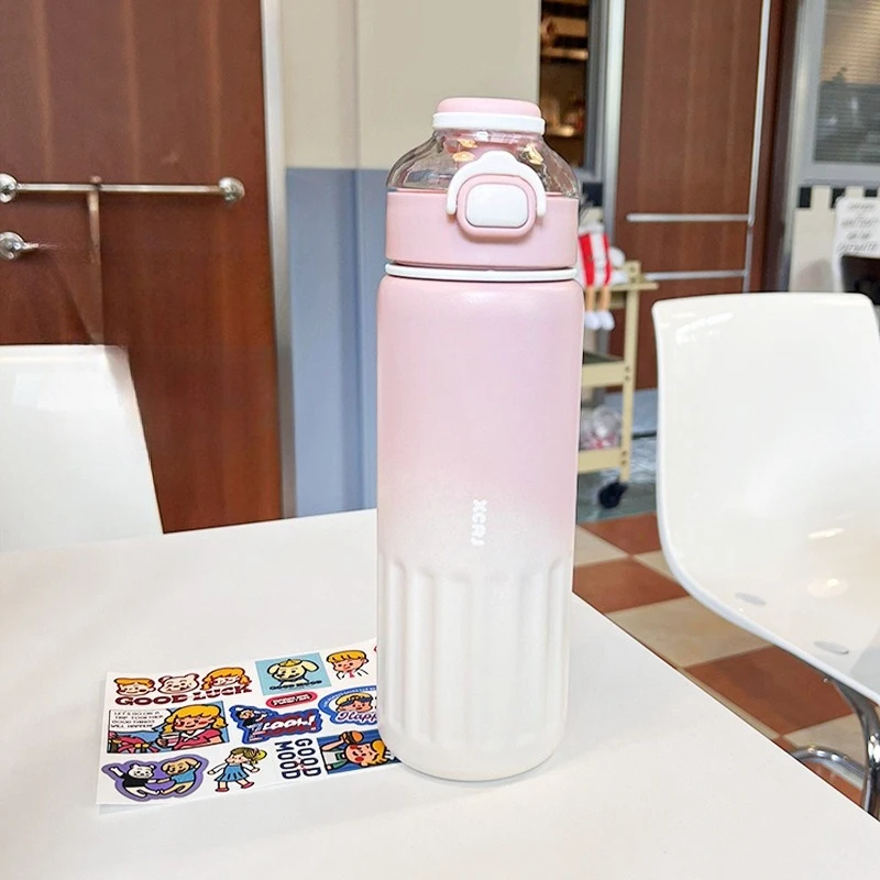 زجاجة مياه حرارية بسعة 800 مل، كوب ترمس من الفولاذ...