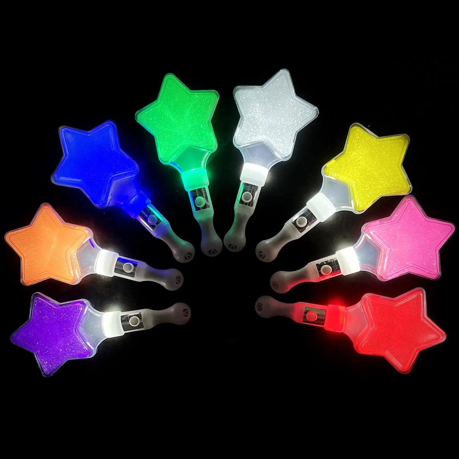 Illuminated Star and Heart Glow Wands for Events and Crowd Engagement