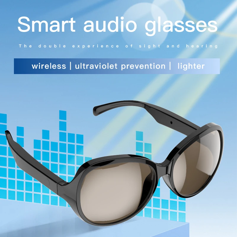 New F07 Smart Bluetooth 5.3 Glasses Anti Blu ray Stereo Double Speaker Touch Wireless Bluetooth