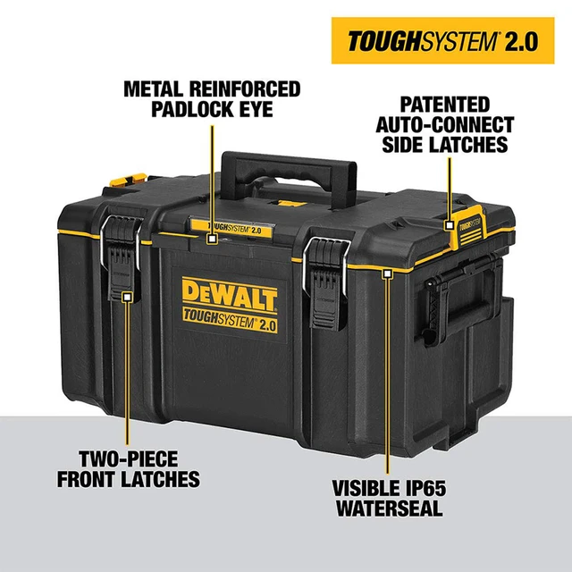 DEWALT – grande boîte à outils de 22 pouces, système robuste DS-300,  DWST83294 2.0 Mallette Durable,