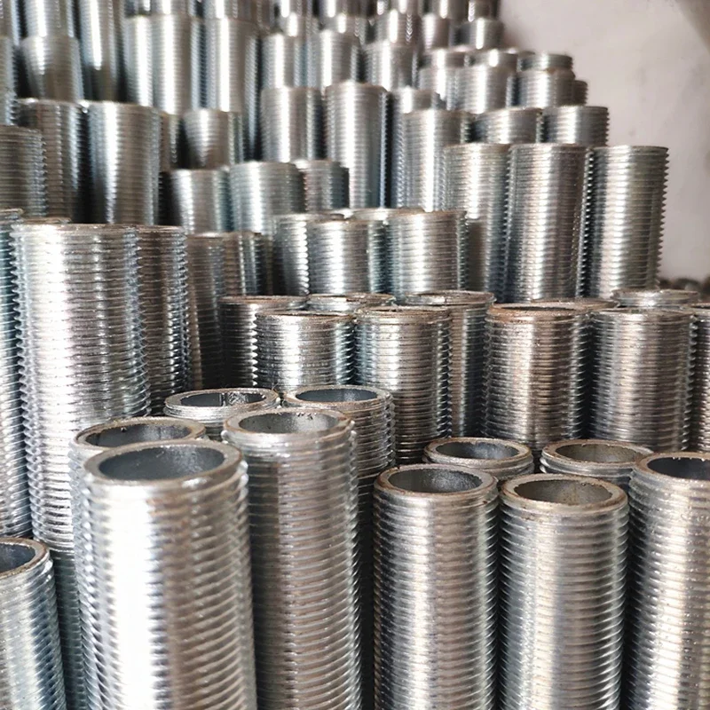 Lamp Tooth Tube M10 M12 M16 M20 M25 Hollow Tube Pipe Thread Straight Zinc External Outer Thread Chandeliers LED Lamp Accessories Thread Adapter Hollow Tube Nut