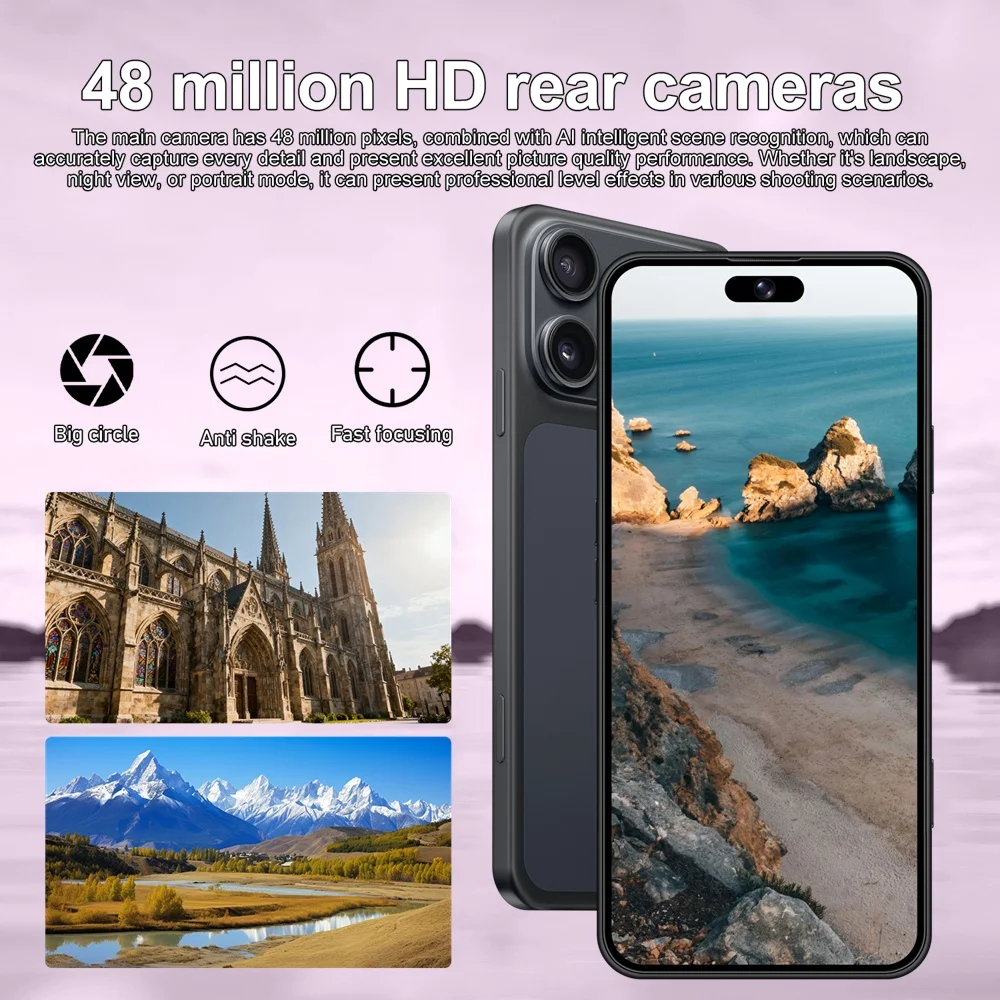 K-Touch NEW Smartphone Android 5G For 17 Pro Max Smart Mobile Phones Dual Sim 22G+2TB 7.3inch HD Cell Phone Face Unlocked 16+48MP 4G 5G Dual SIM 7800mAh Battery HOT