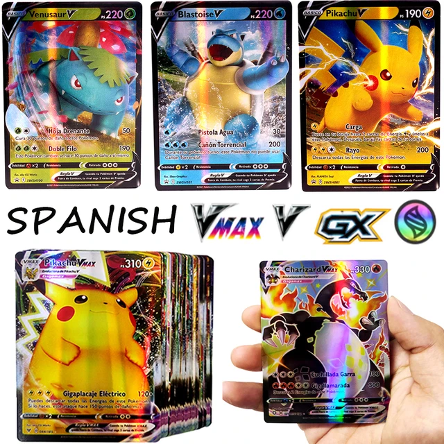 Spanish Pokemon Cards Shining Cartas Pokemon Espanol Game TAG TEAM VMAX GX  V Battle Carte Trading Children Collection Toy Gifts