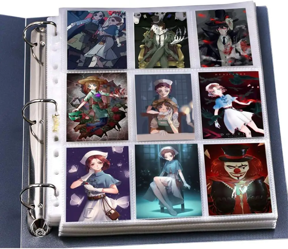 Transparent Wallets Album Pages Collection 90 Pockets Trading Gaming Card Sleeves Storage 11-Ring Binder Cards Phot 20/50/60 PCS