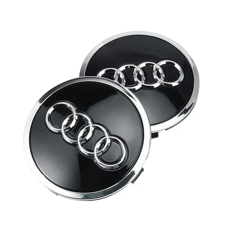 4pcs Black Gray 61mm For Audi A3 A4 A5 A6 A7 A8 S4 S6 Accessories Car Styling Wheel Center Cap Emblem Hub Covers Badge 4M0601170