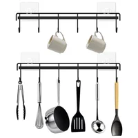 Kitchen Utensil Storage Rack Wall Mount Adhesive Kitchen Hanger Holder Space Saving Kitchen Organization Wall Hooks 1