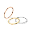 DARHSEN Fashion Jewelry Stainless Steel Small 1mm Girl Women Rings Solid Polished Black Silver gold Color size 3 4 5 6 7 8 9 10 1