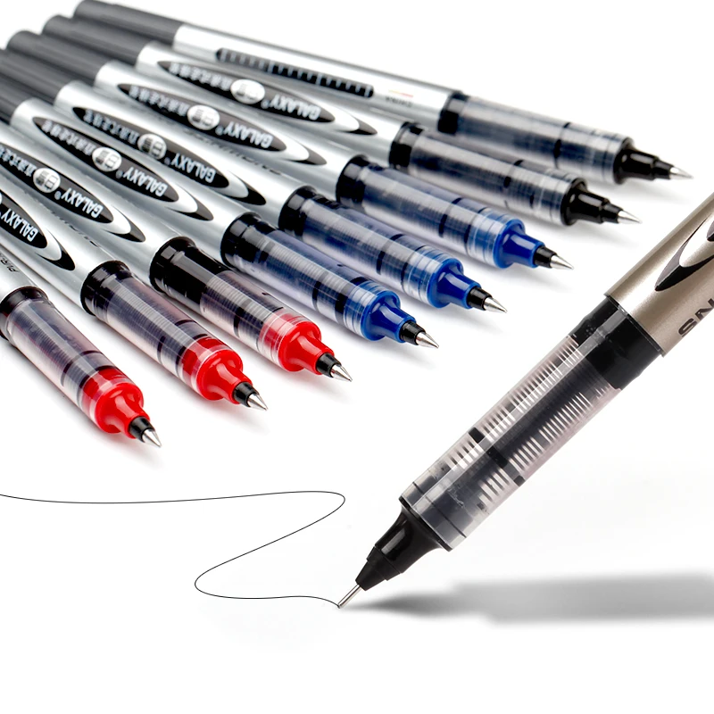 

2PCS Straight Liquid Ballpoint Fine Point Roller Pen (0.5mm) Bullet Tip Office School Gifts