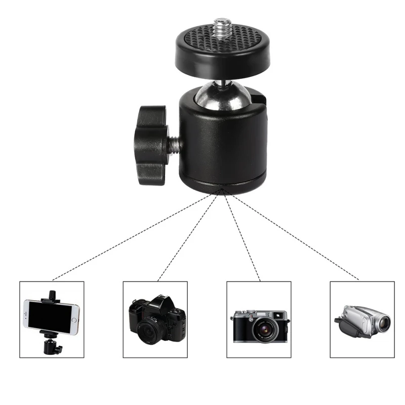 Adaptador De Tornillo 1/4 A Cabeza Esférica 17 Mm – Para Soporte De Móvil En Moto, Trípodes Y Accesorios – En Aluminio
