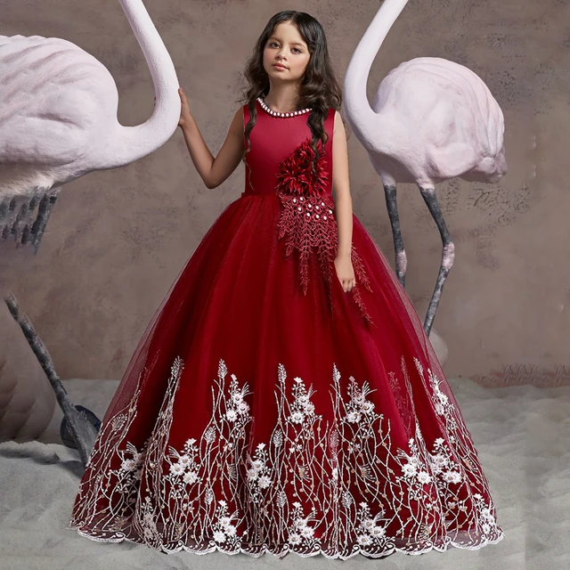 Vestido infantil princesa fantasia, roupas de verão, festa de cerimônia,  vestidos de aniversário, menina, vestido infantil, 8 a 12 anos - AliExpress