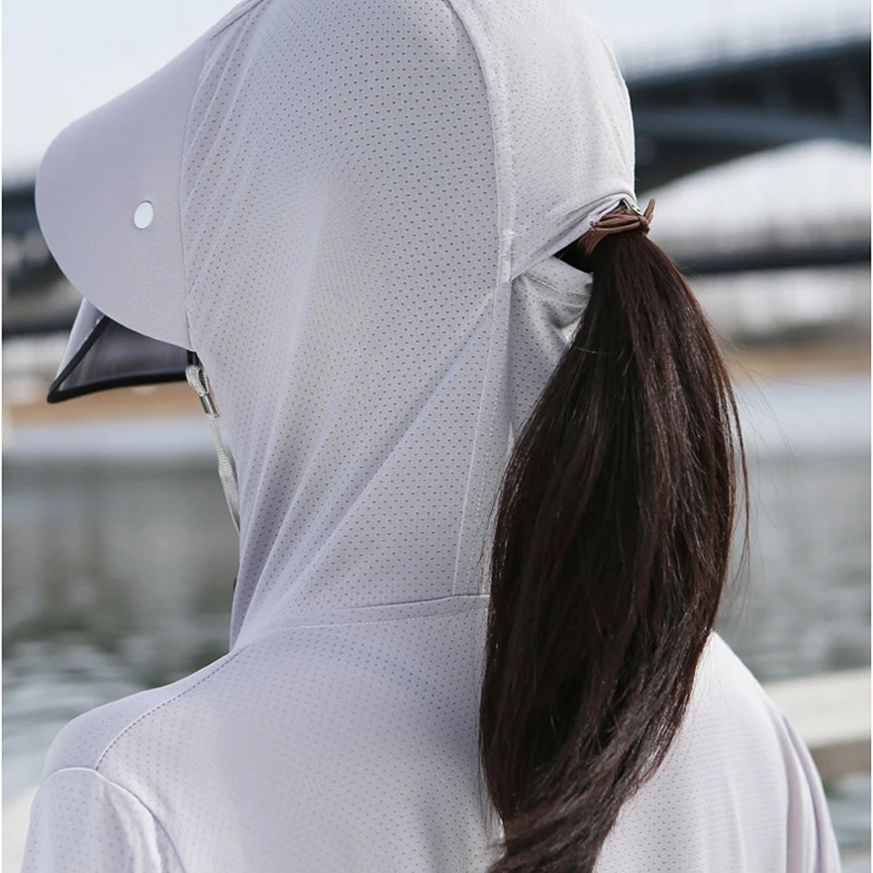 Anti-UV Camping Hiking Fishing Jacket Men Women Removable Hat Brim Lens  Full Face Mask Cycling Running Sportswear Skin Coat - AliExpress