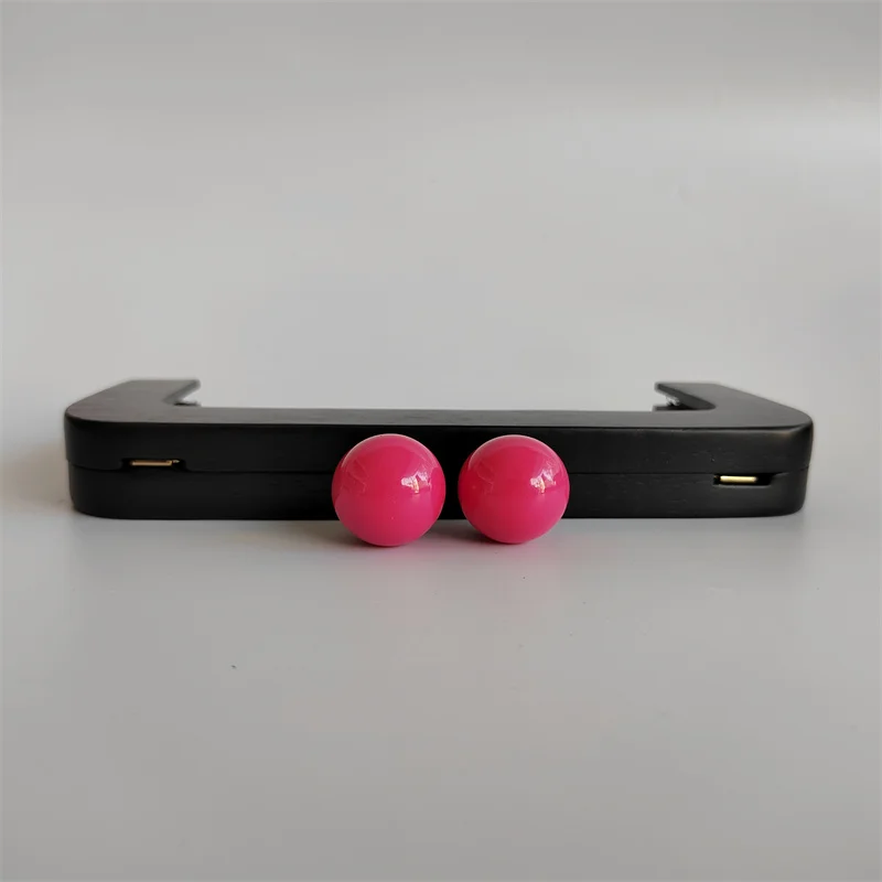 Resin Kiss Clasp Lock Candy DIY Purses Making Frames With Holes Coin Purse Handbag Sewer Tailors Solid Wooden Purse Frame Handle
