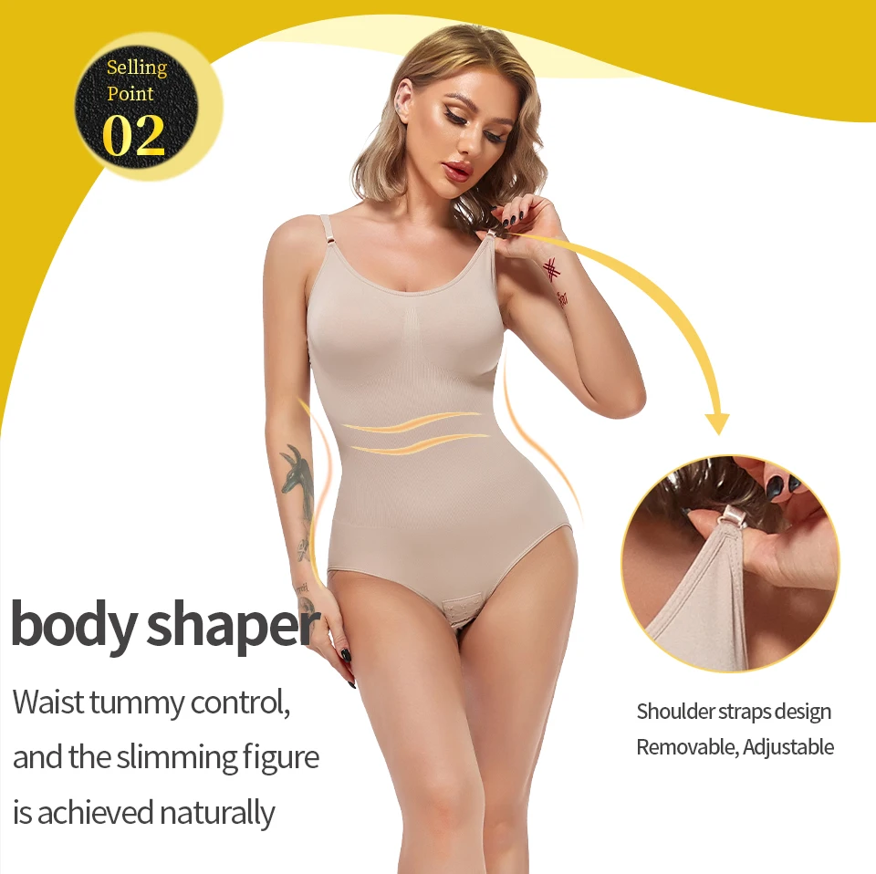 Description Picture 6 of itemSlimming Body Shaper Woman Underwear Abdomen Reducing Waist Trainer Sexy Bodysuit Open Crotch Thongs Fashion Shapewear