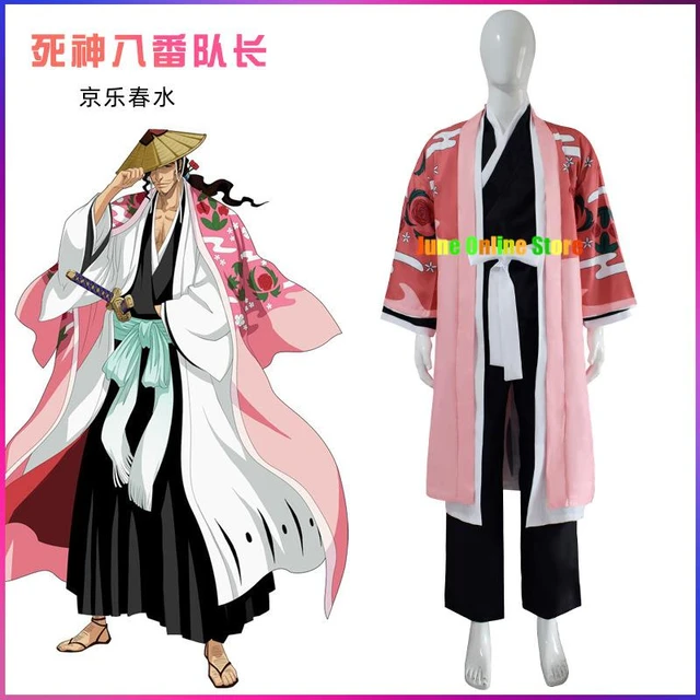 BLEACH-Anime Bleach Cosplay Traje, 4ª Divisão Capitão Kimono, Bleach  Uniforme Terno, Conjunto completo, Roupas de Halloween - AliExpress