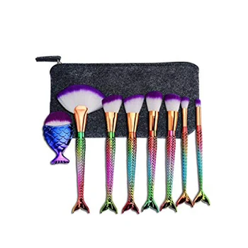 Set di 7 pennelli per trucco, ideali come regali per ragazze adolescenti, bambine e donne, pennelli per fondotinta, sopracciglia e fard