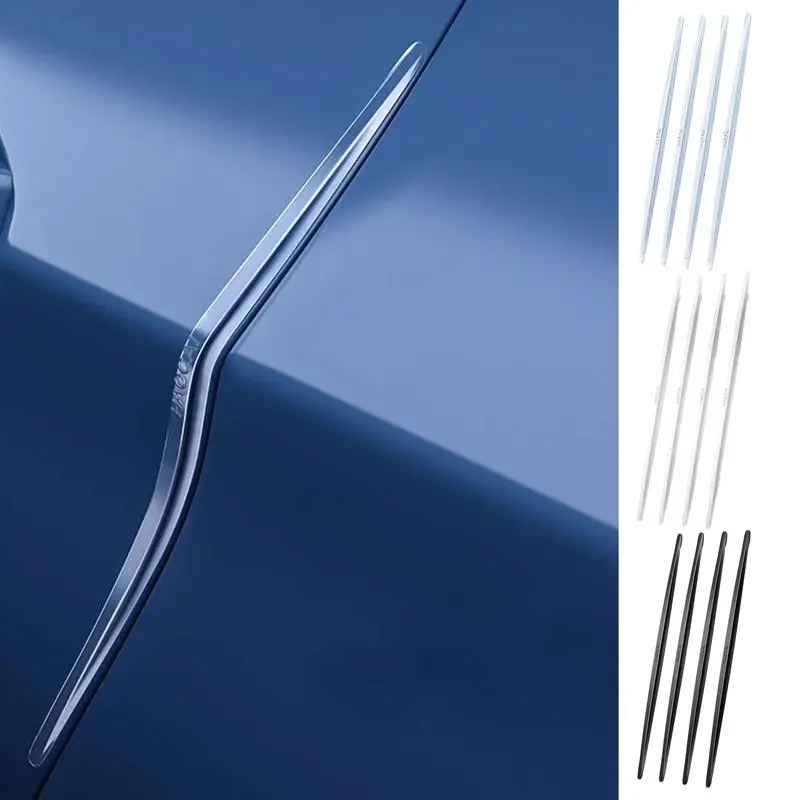 

4pcs new Car Bumper Corner Protector Guard PU Anti Edge Guards With Traceless Adhesion Protective Strips Car Accessories
