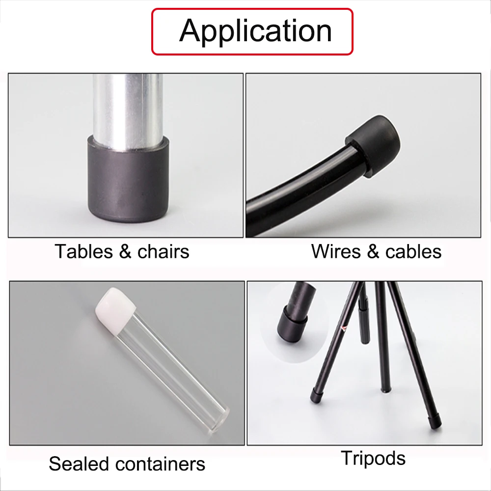 Silicone rubber end cap Round Black/White 2.8mm~78.5mm Dust Seal Protection Gaskets Pipe Cover Caps Round Tube Insert Stoppers